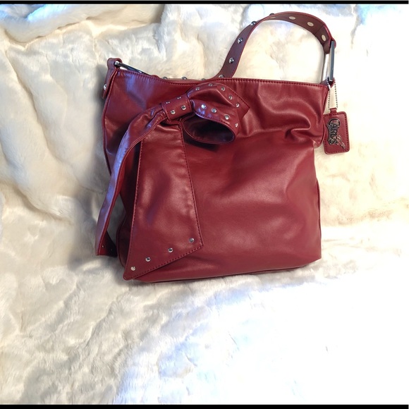 Carlos Santana Handbags - Carlos Santana Studded Bow Slouch Purse